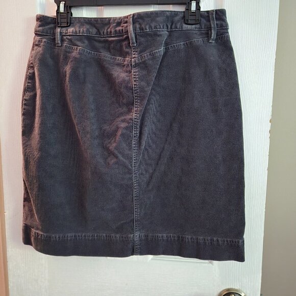 Talbots Gray Corduroy Skirt - Picture 2 of 4